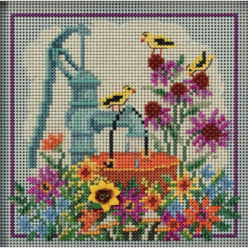 Mill Hill Buttons & Beads Counted Cross Stitch Kit 5"X5"-Water Pump (14 Count)