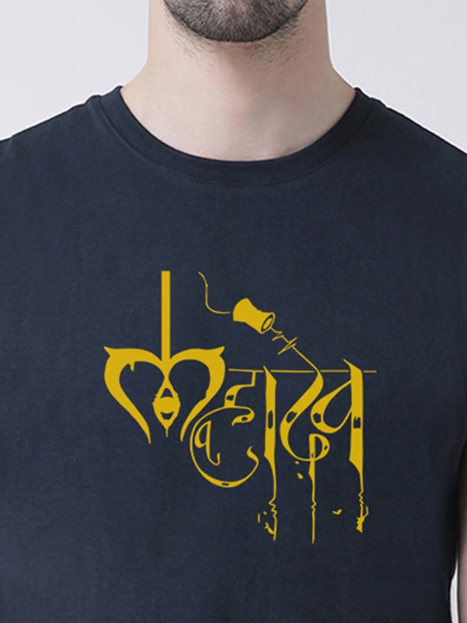 Friskers Navy Slim Fit Sleeveless T-Shirt