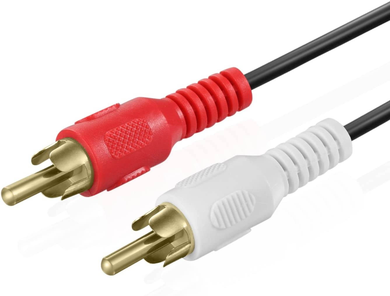 2-RCA Male to 2-RCA Male (6 FT), Fosmon Dual 2 RCA Cable, Stereo Audio 2RCA Cord Male to Male Connector