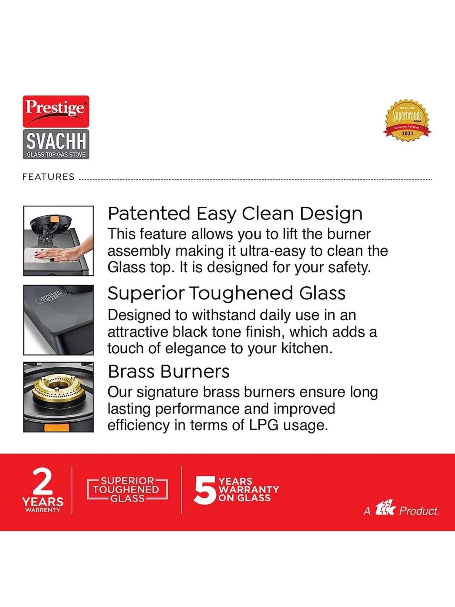 Prestige PIC 16.0 Plus 1900W Induction Cooktop (Black)