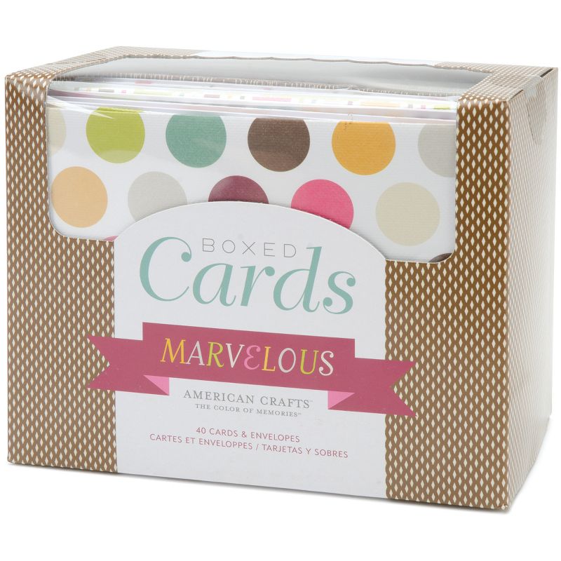 American Crafts A2 Cards W/Envelopes (4.375"X5.75") 40/Box-Marvelous