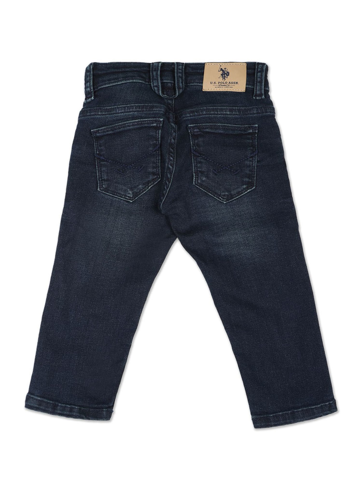 U.S. Polo Assn. Boys Dark Blue Solid Jeans