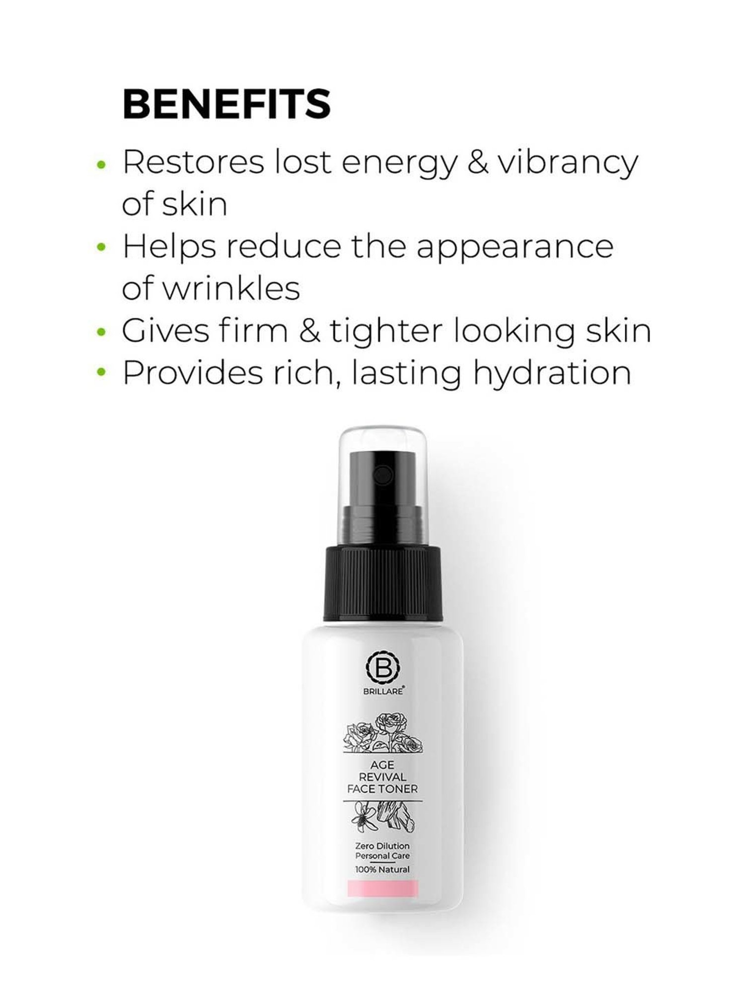 Brillare Age Revival Face Toner for Ageing Skin - 50 ml
