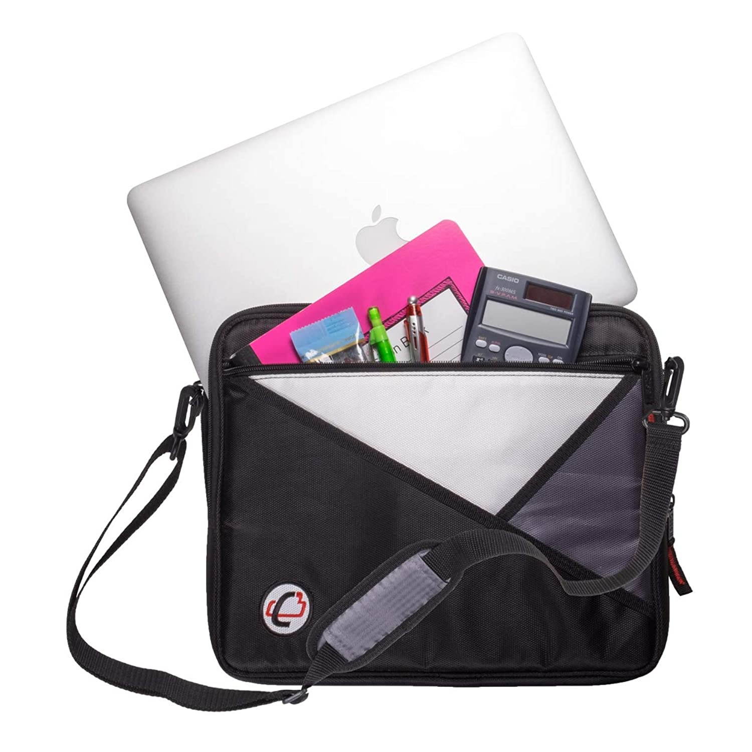 Case-It 1.5-Inch 3-Ring Zipper Binder with Removable Laptop Sleeve, Blue, LT-207-BL