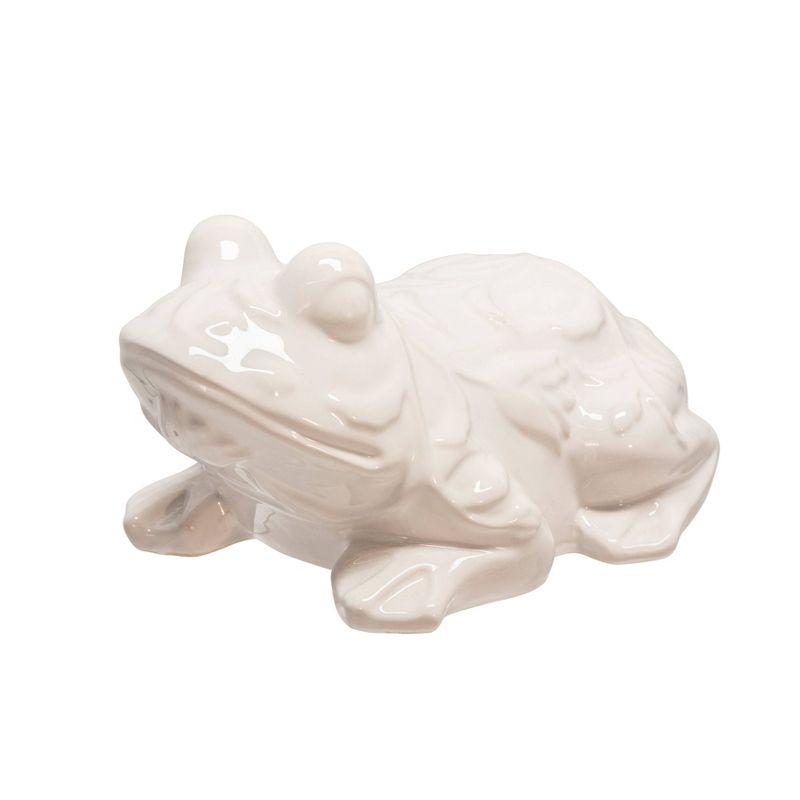 9" Ceramic Frog Figurine White - Sagebrook Home