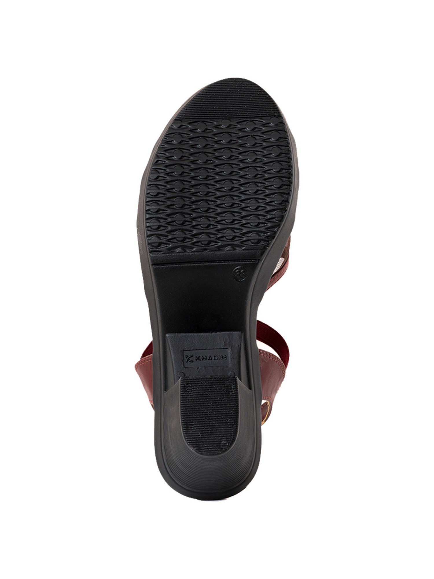 Khadim Women's Maroon Ankle Strap Sandals