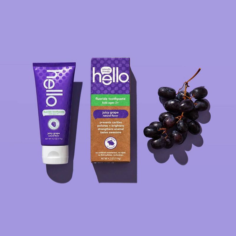 hello Kids' Juicy Grape Fluoride Toothpaste - 4pk
