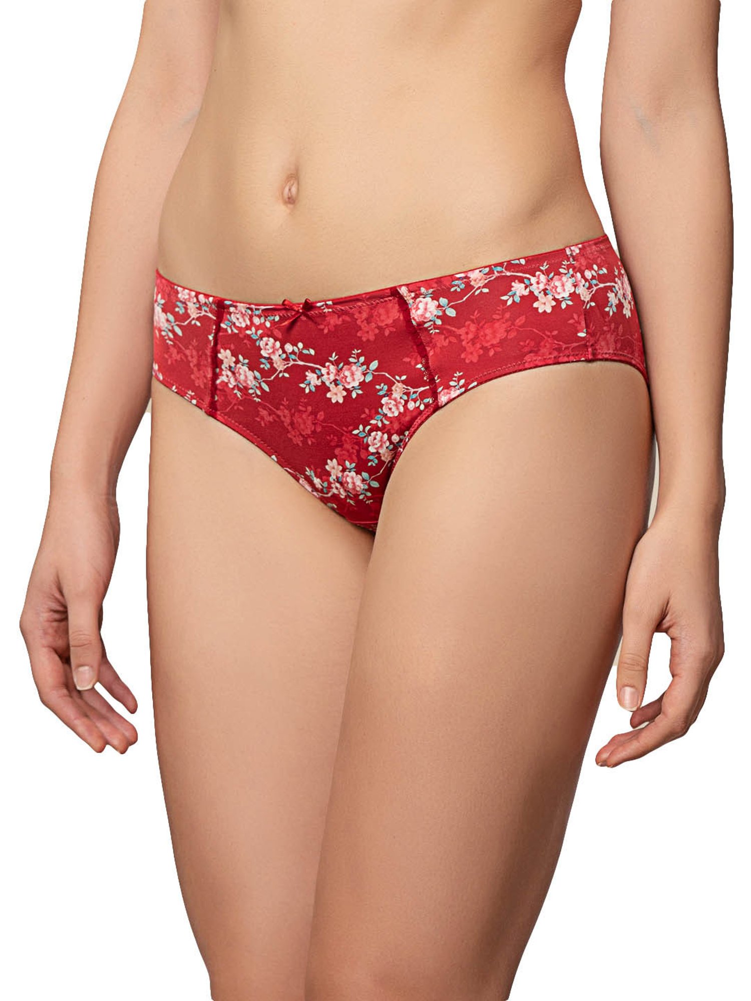 Triumph Red Floral Hipster Panty