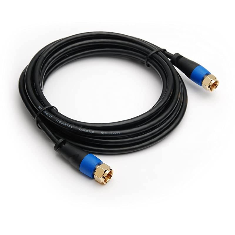 Coaxial Digital AudioVideo TV Antenna Cable 10FT F Male ConnectorsTriple Shielded