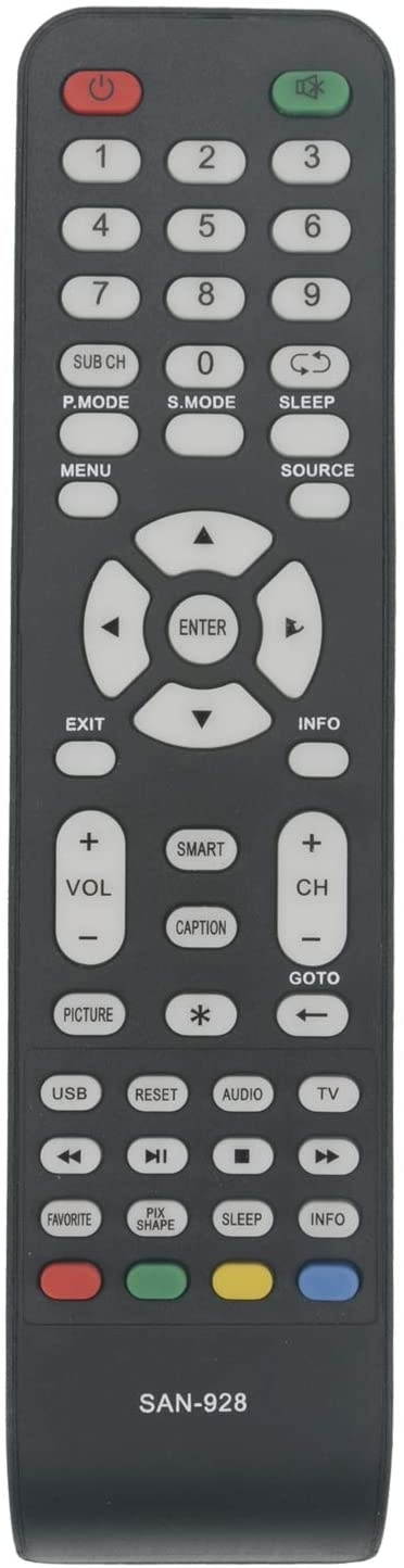 Universal Replace Remote Control fit for Sanyo LED LCD Smart TV NH312UP NH311UP NH316UP NH316UD NH414UD NH432UD GXEA GXGA GXHA GXJA GXFA GXEC GXDB GXCF GXCC GXCB GXCA GXBM GXBG GXBD GXBE MC42NS00