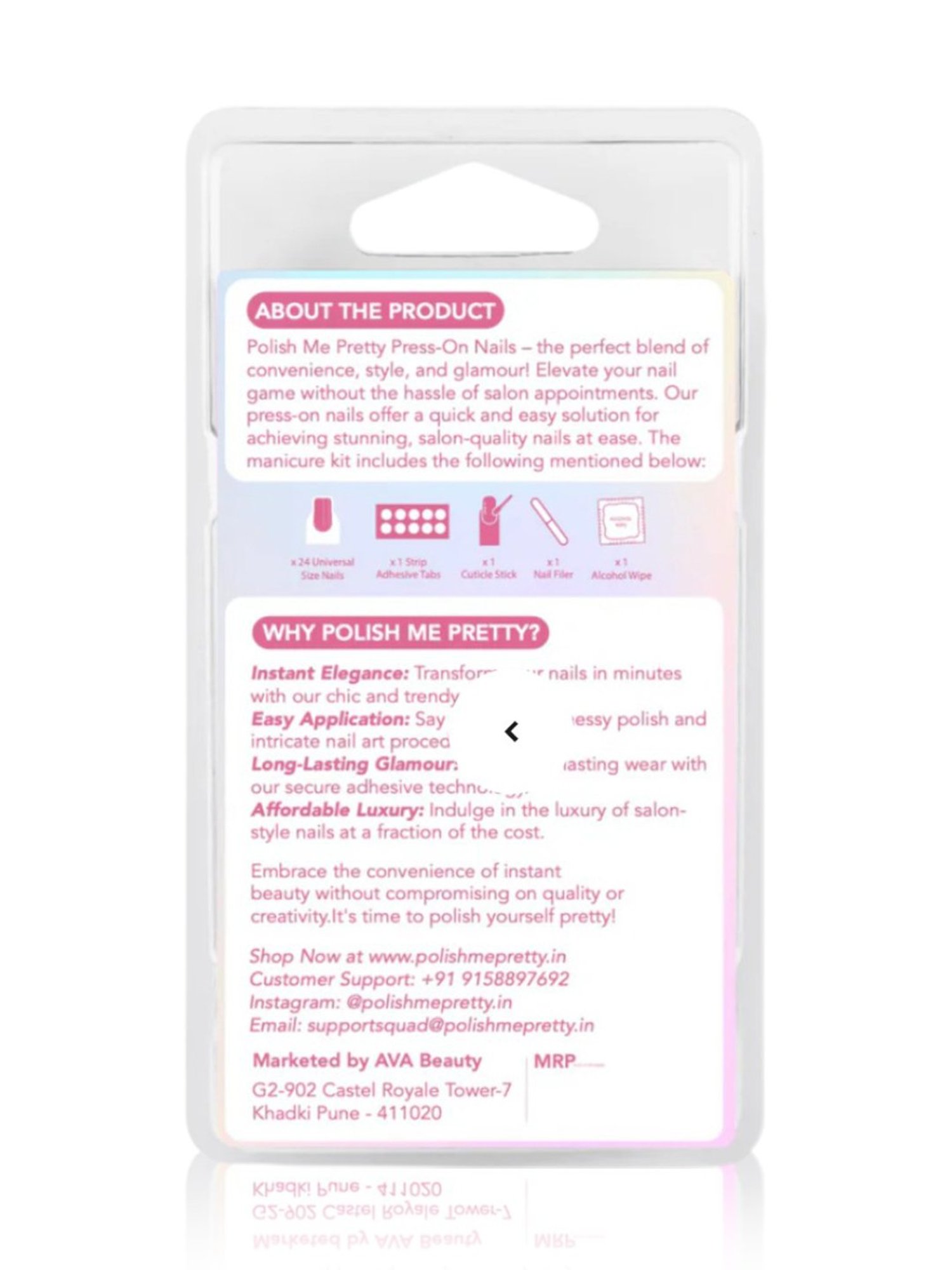 Polish Me Pretty Gel Polish Press-On Nails Denim - Set of 24