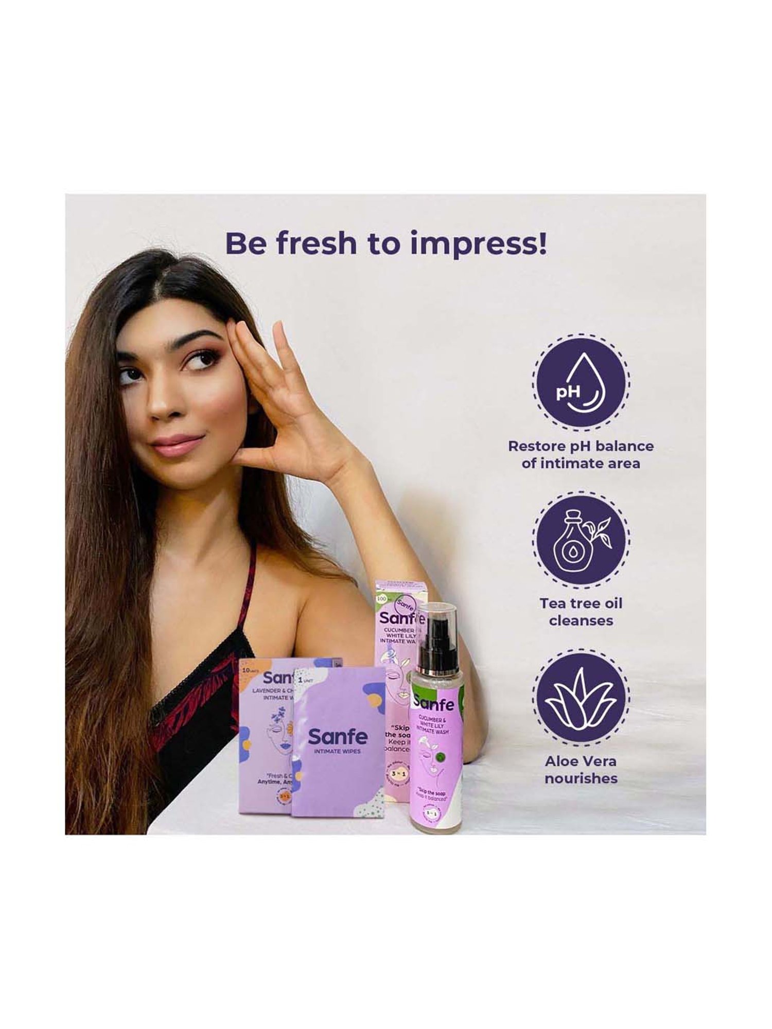 Sanfe Lavender and Chamomile Natural Intimate Wash - 100 ml