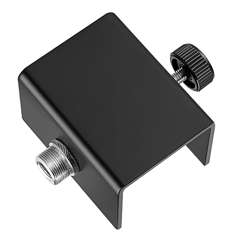Cshaped Microphone Table Mounting Clamp with Solidsteel Construction and Nylon Tipped Screw Fits up to 157 inches4 centimeters Table Thickness for Most Standard Mic Boom Arm StandBlack