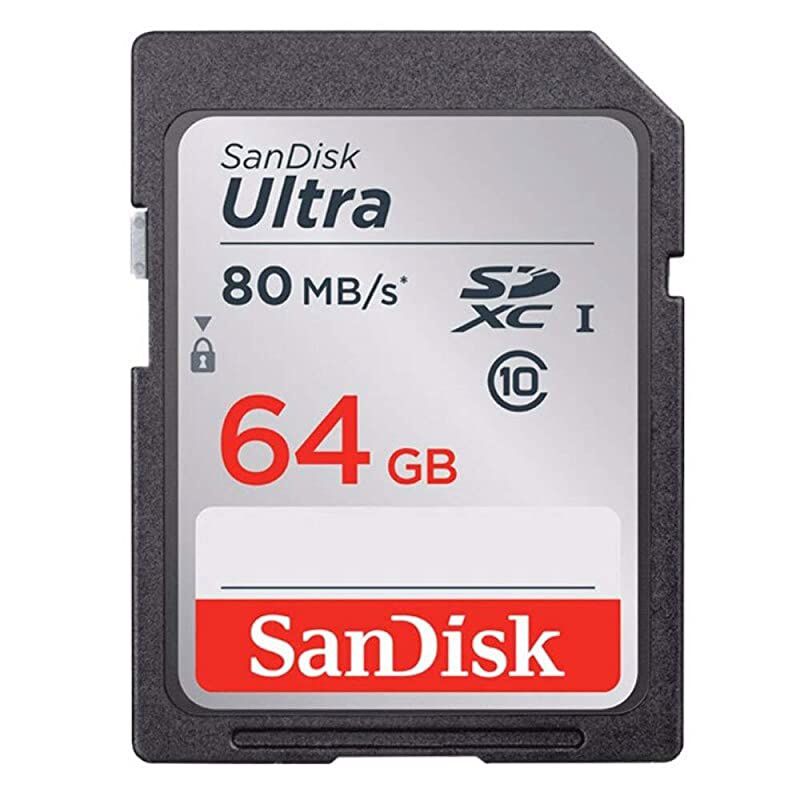 Ultra 64GB Class 10 SDXC UHS-I Memory Card up to 80MB/s (SDSDUNC-064G-GN6IN)