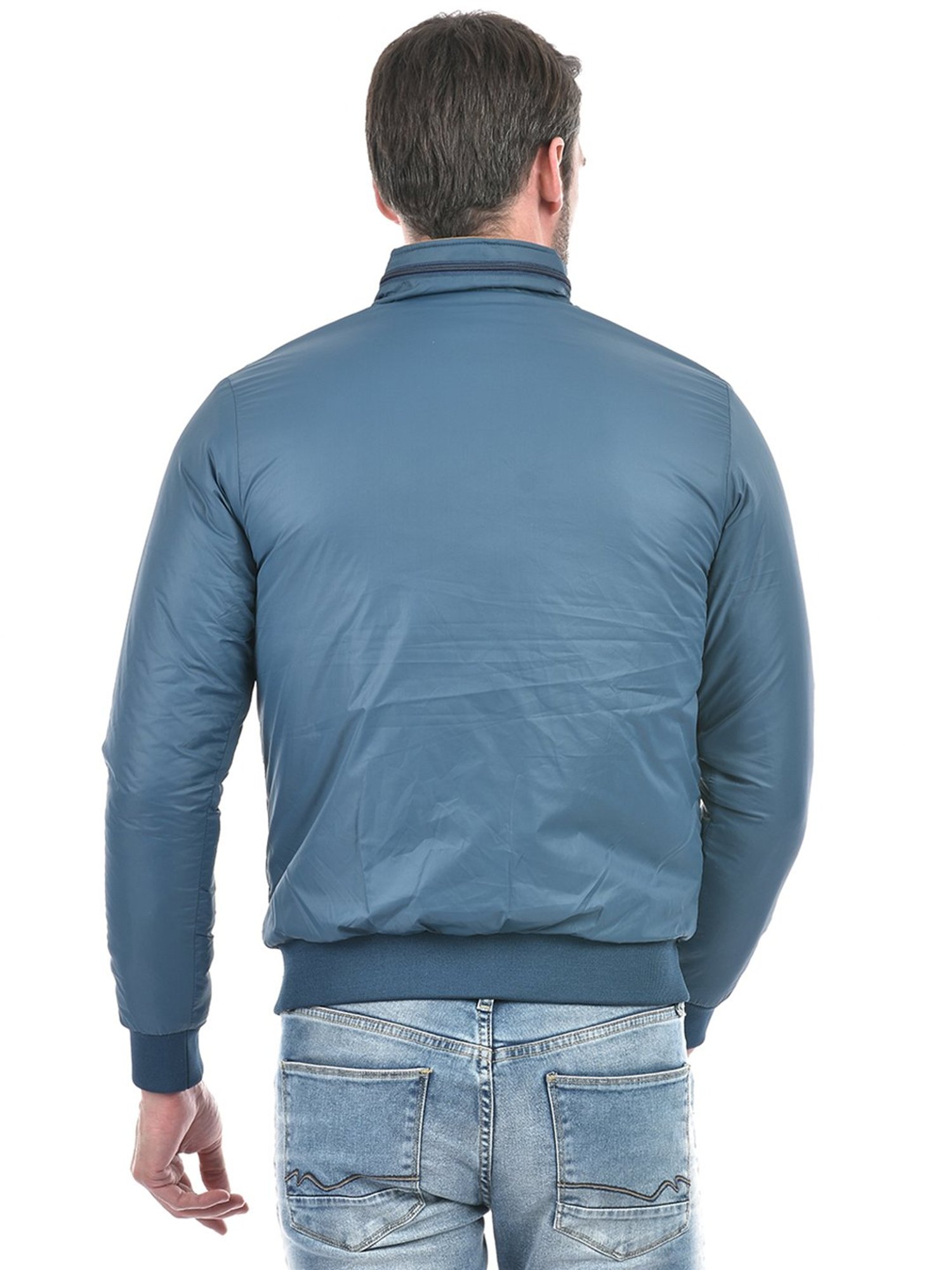 Integriti Blue & Mustard Regular Fit Reversible Jacket