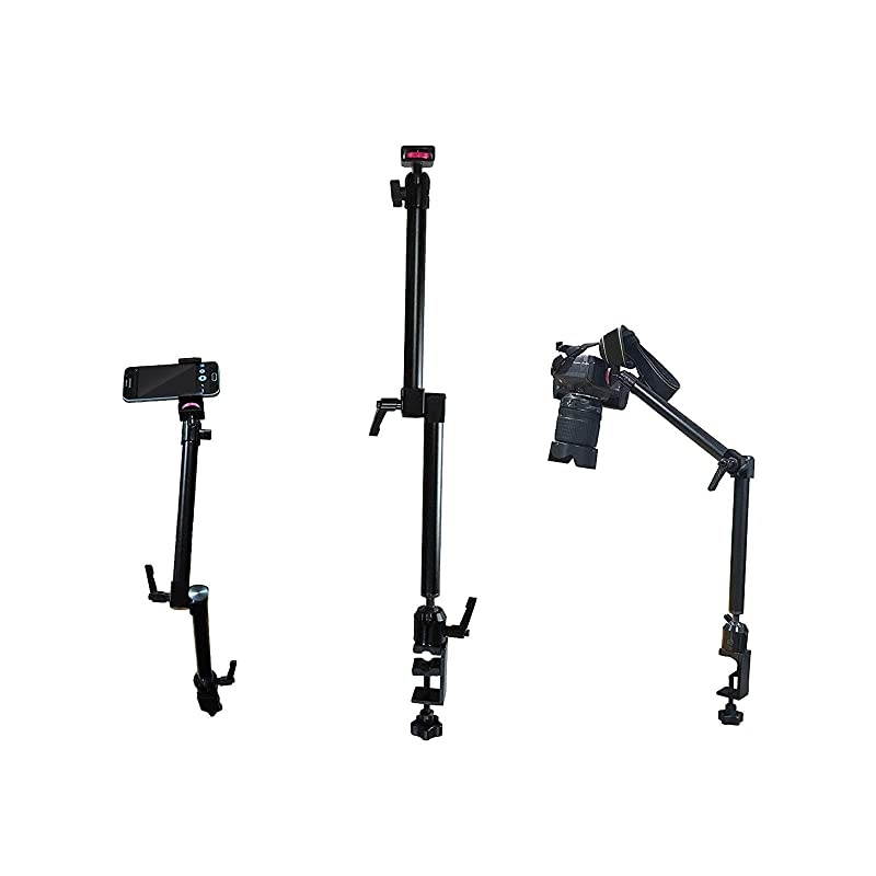 MCM5 Tabletop Photography Videography Camera and Smartphone iPhone Table Clamp Mount with &frac14;20 Camera Mounting Bolt for Nikon Sony Canon Olympus Panasonic Cameras