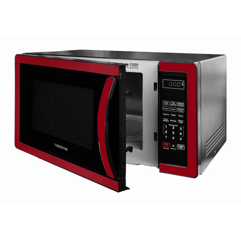 Farberware 1.1 Cu. Ft. 1000 Watt Microwave Oven - Red