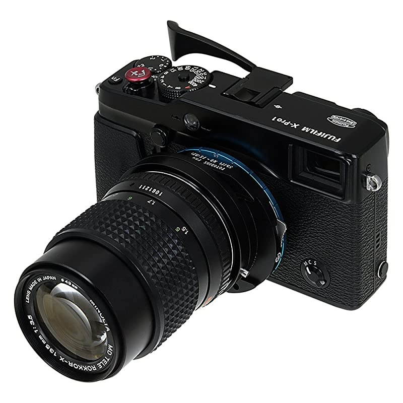 Pro Lens Mount Shift Adapter Minolta SR MDMC Mount Lenses to Fujifilm XSeries Mirrorless Camera Adapter fits XMount Camera Bodies Such as XPro1 XE1 XM1 XA1 XE2 XT1