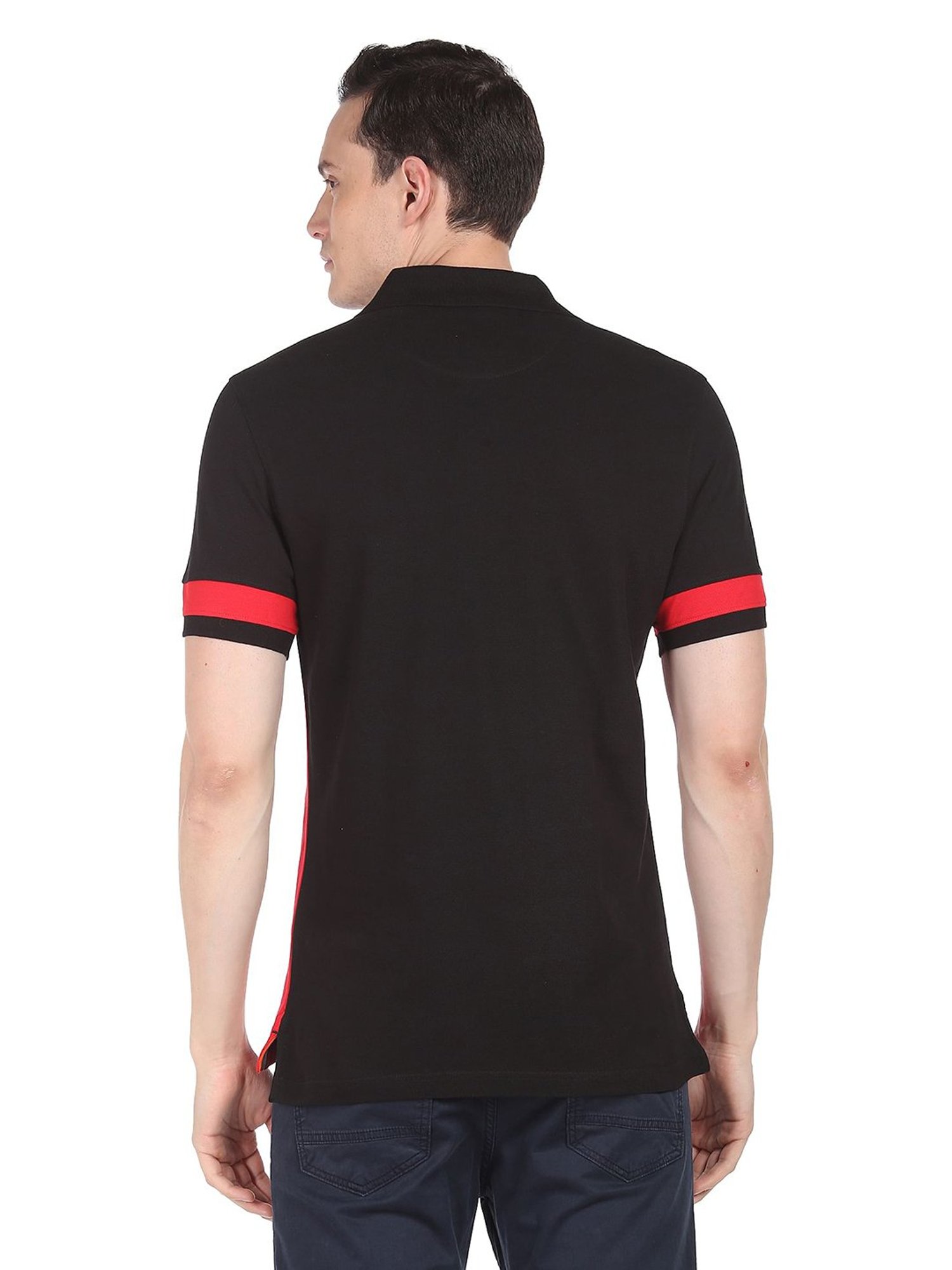 AD by Arvind Black Polo T-Shirt