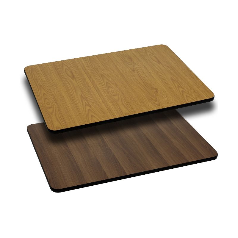 Emma and Oliver 30"x45" Rectangular Natural/Walnut Reversible Laminate Table Top