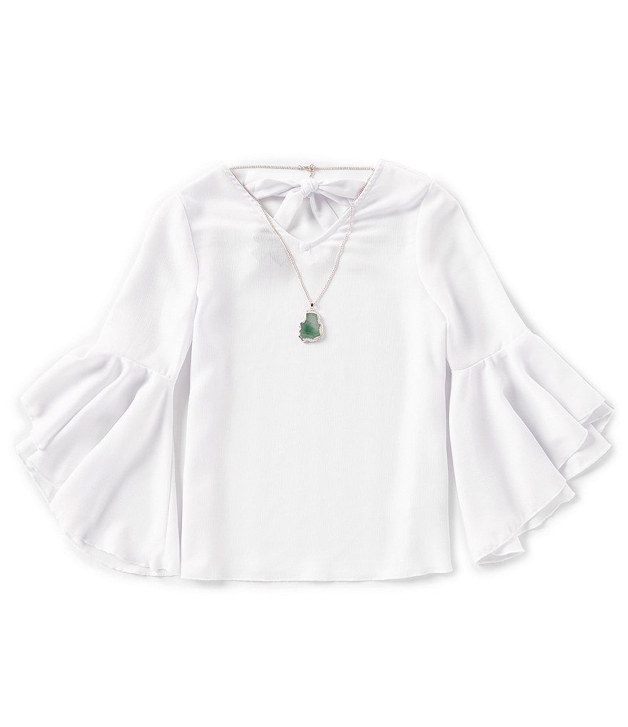 I.N. Girl Big Girls 7-16 Dramatic Bell-Sleeve Top