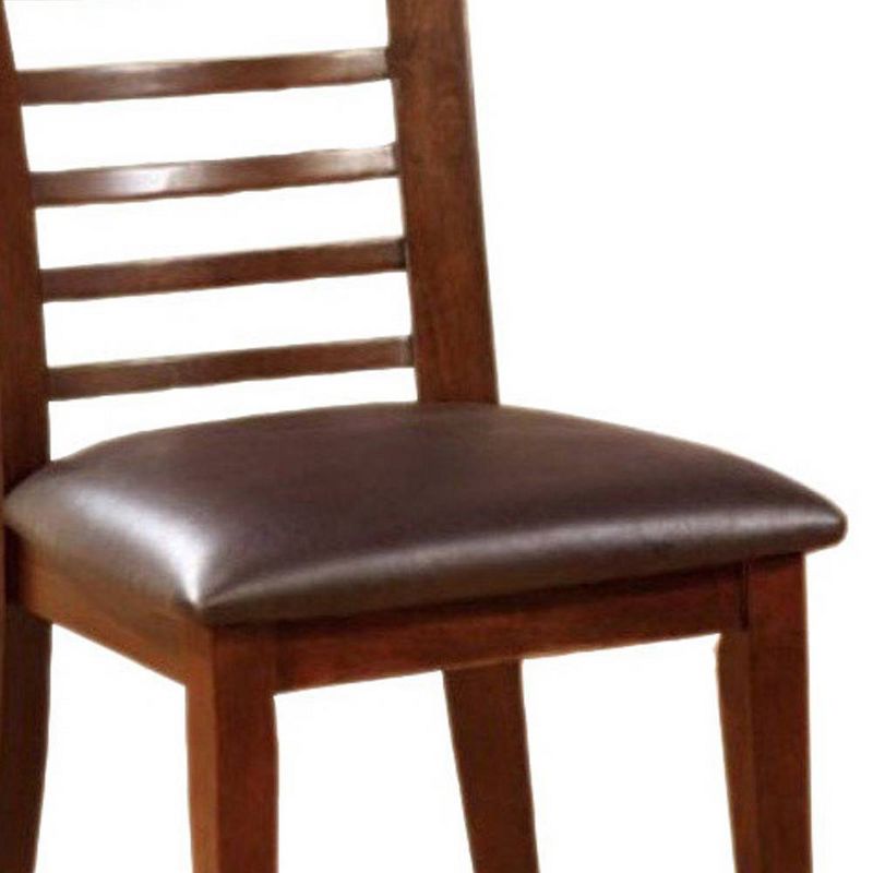 Agi Mid-Century Dining Chair in Walnut Wood and Beige Fabric - Armen Living