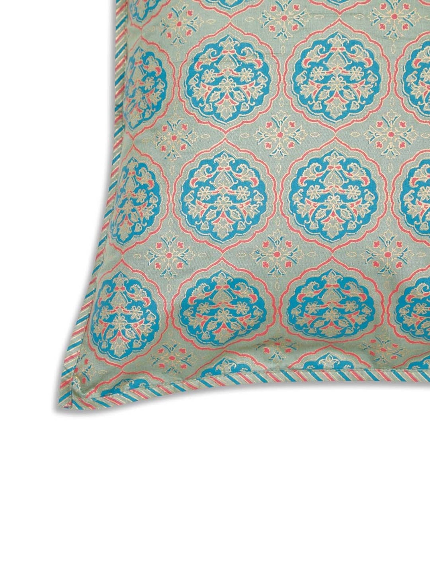 Fabindia Haveli Green Viscose Cushion Cover