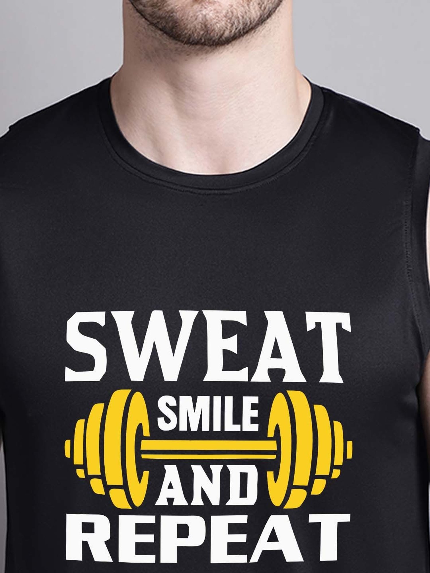 Friskers Black Regular Fit Graphic Sports T-Shirt