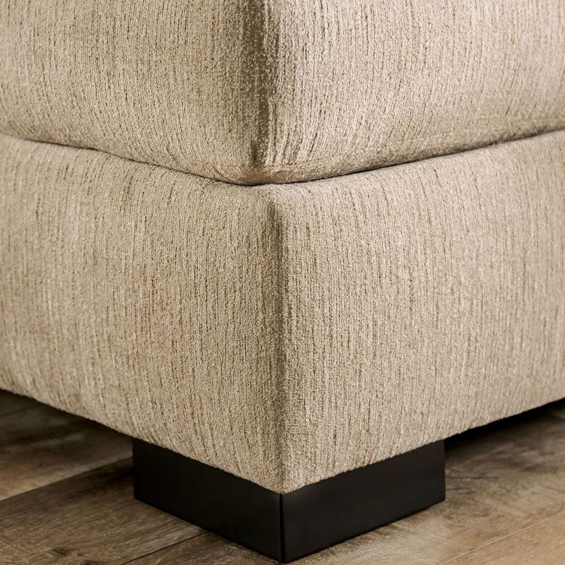 Sandrock Upholstered Sectional Beige/Dark Brown/Vermilion - HOMES: Inside + Out