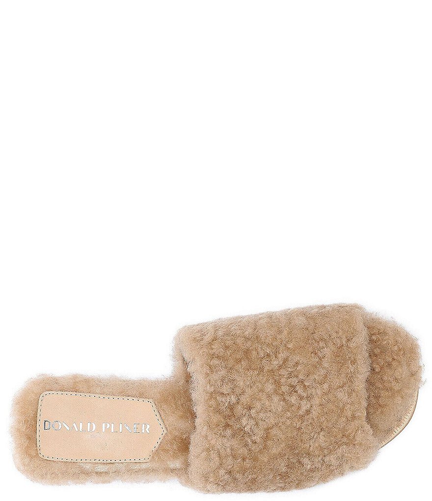 Donald Pliner Leslie Shearling Square Toe Slides