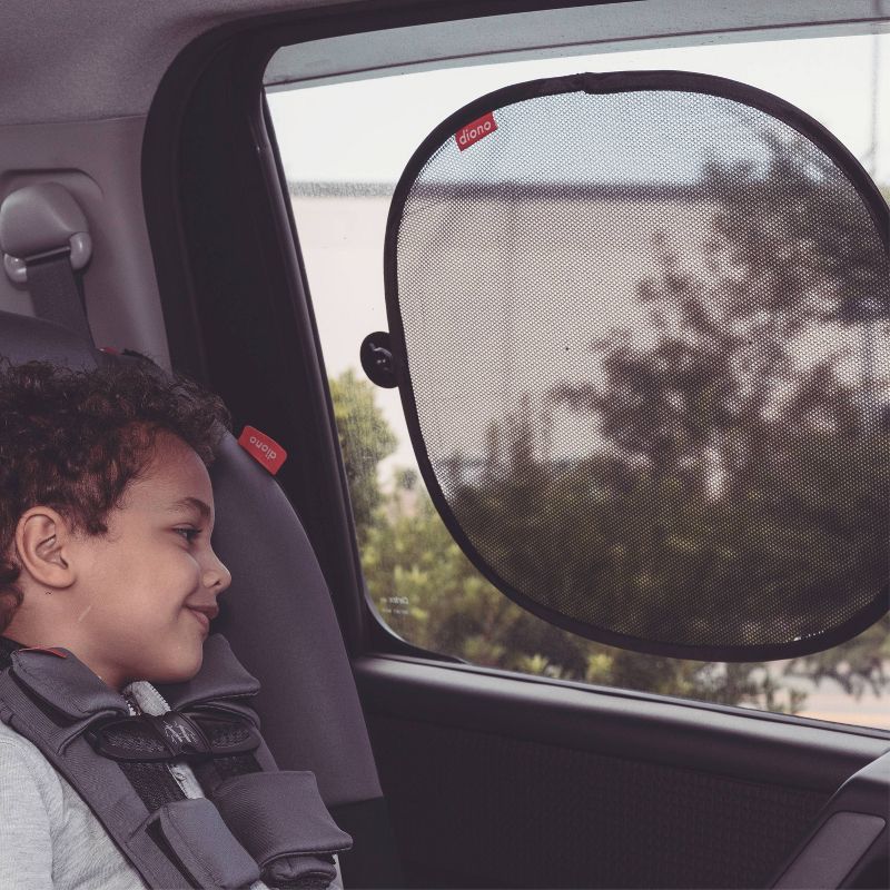 Diono Sun Stoppers Car Window Shades2pk Car Sunshade for Side Window with Suction Cups - Black