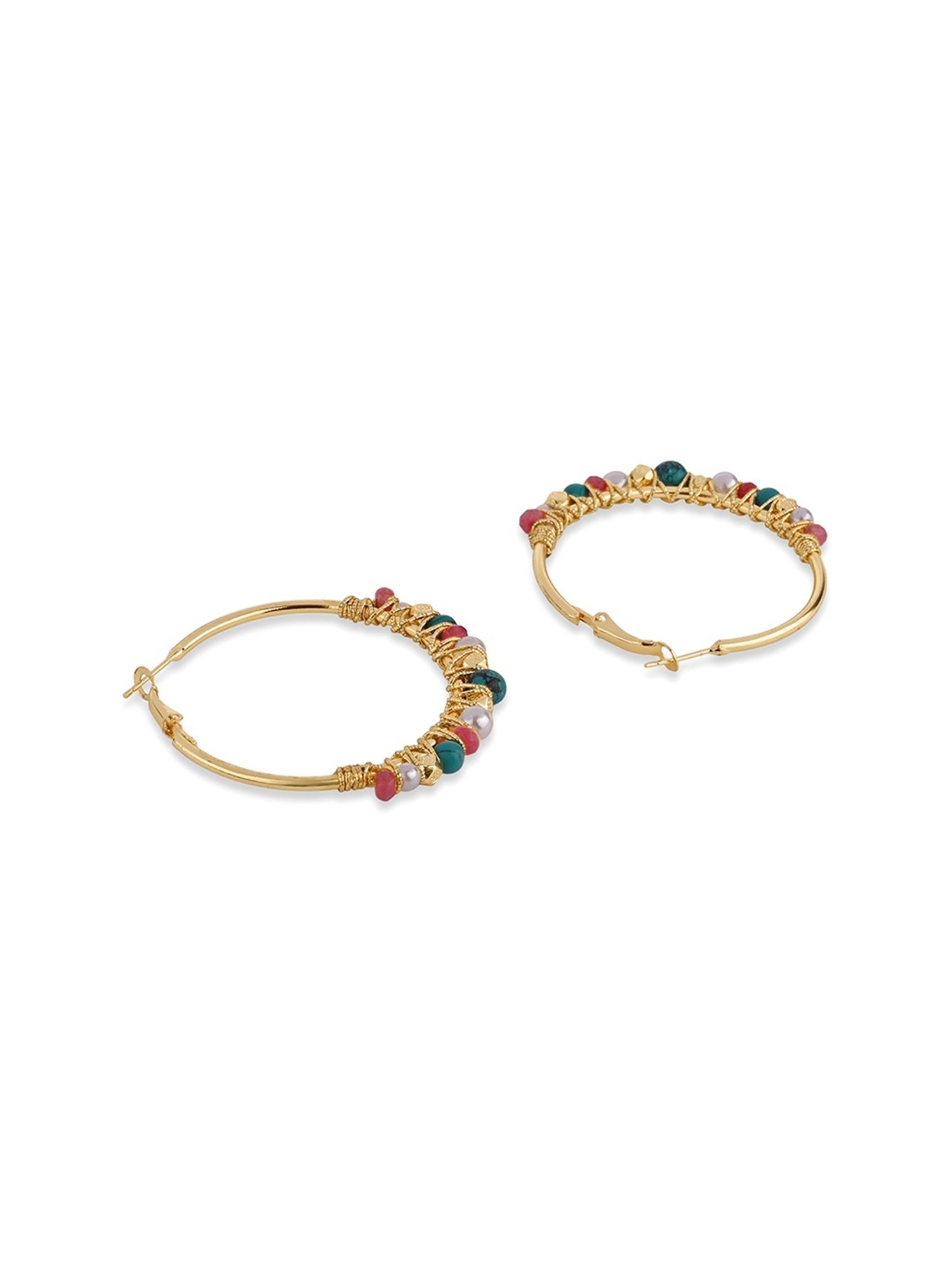 Accessorize London Multi Statement Beaded Hoop Earring