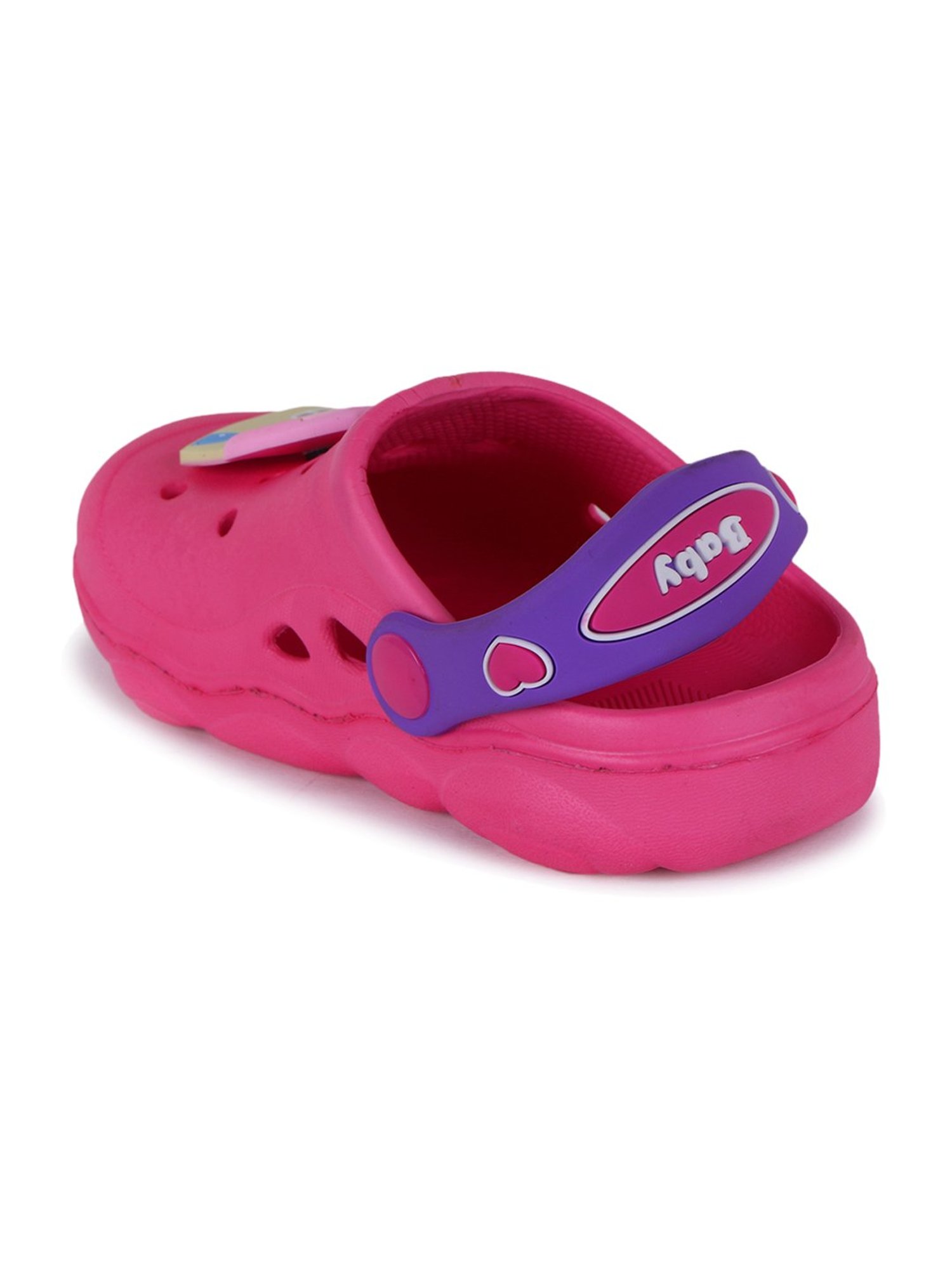 Passion Petals Kids Pink Back Strap Clogs