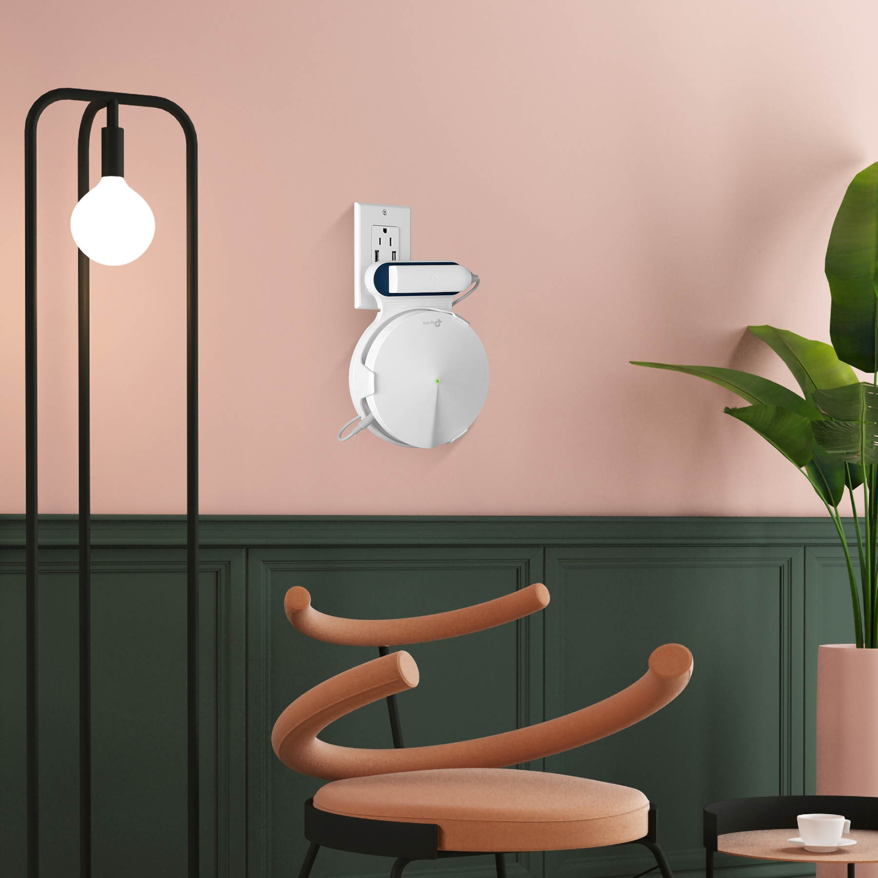 STANSTAR Wall Mount for TP-Link Deco M9 Plus Whole Home Mesh WiFi System, Sturdy Bracket Holder , Without Messy Wires(3Pack)