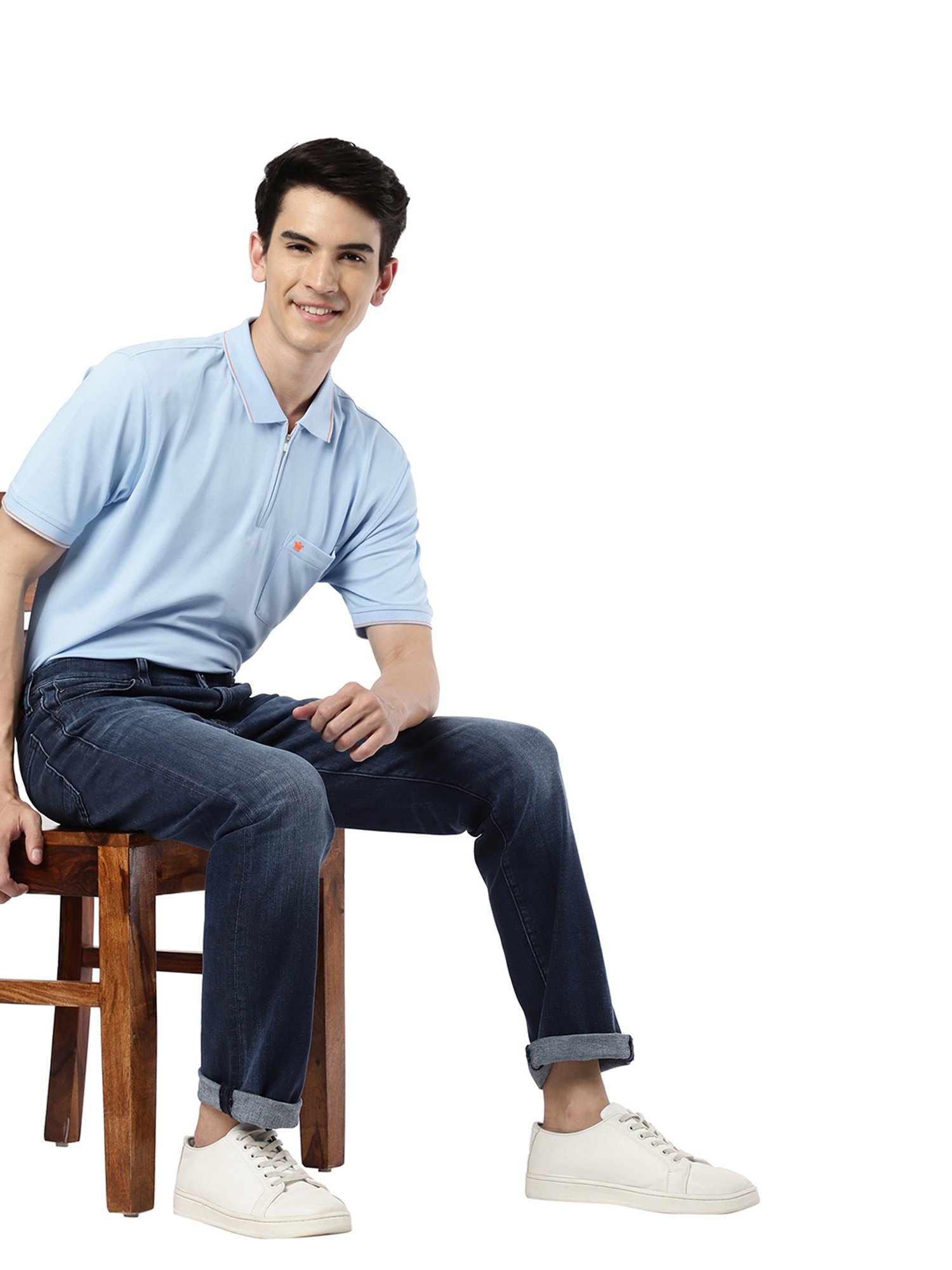 EVERBLUE Blue Comfort Slim Midrise Jeans