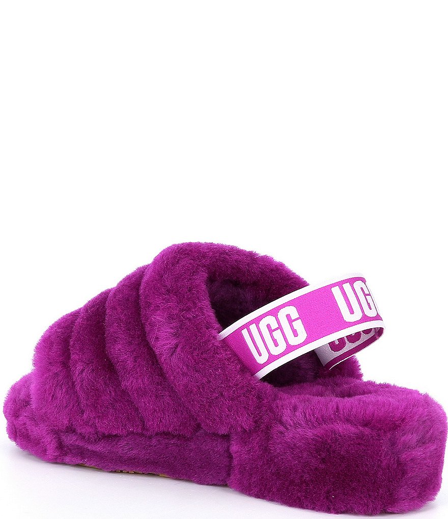 UGG&reg; Logo Fluff Yeah Fur Slides