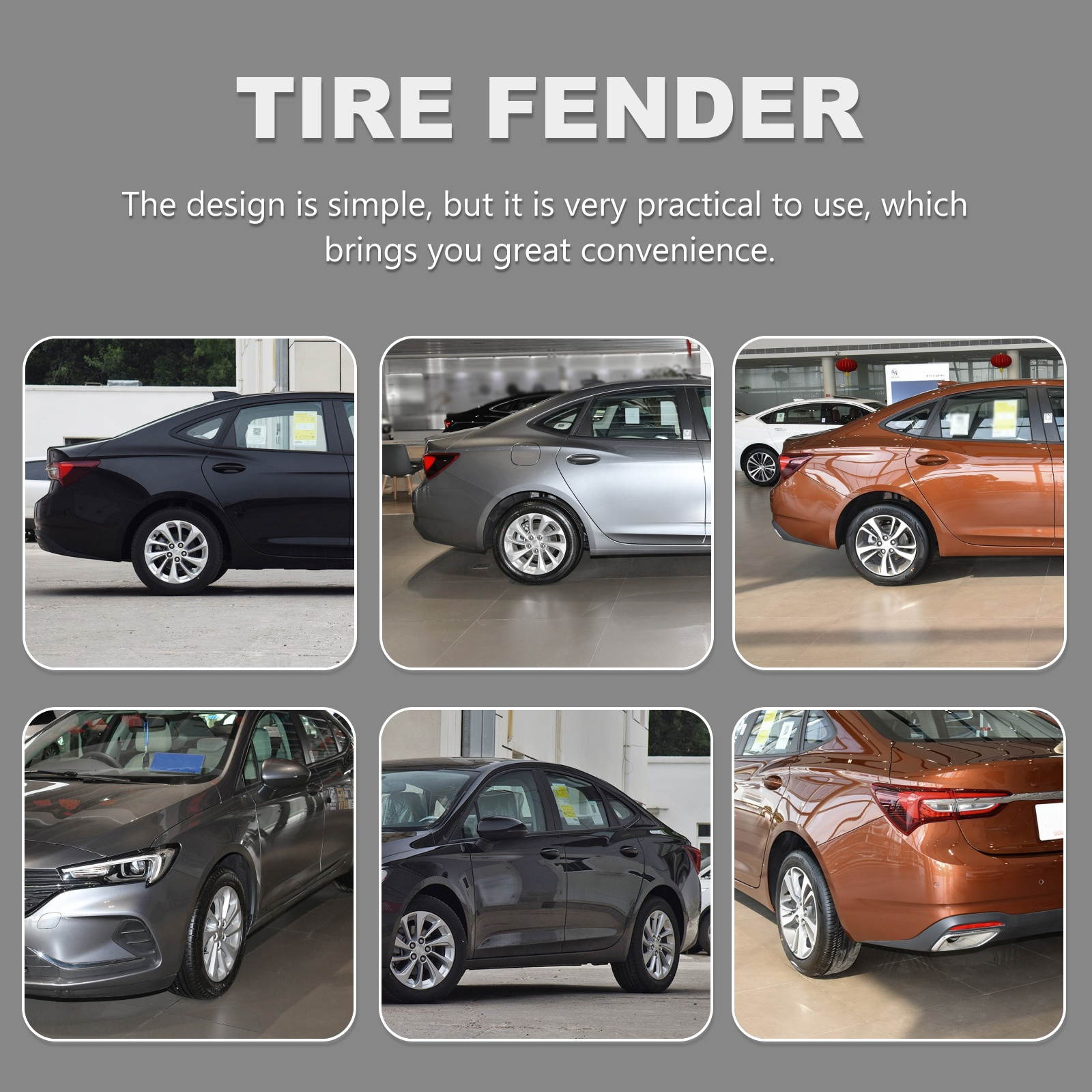 4pcs Car Mudguards Fine Durable Good Useful Car Mudguards Rear Tire Mudguards Car Mud Flap