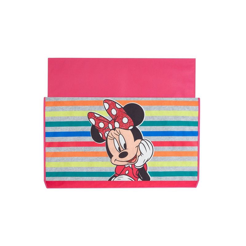 30" Minnie Mouse Rainbow Soft Storage Folding Bench
