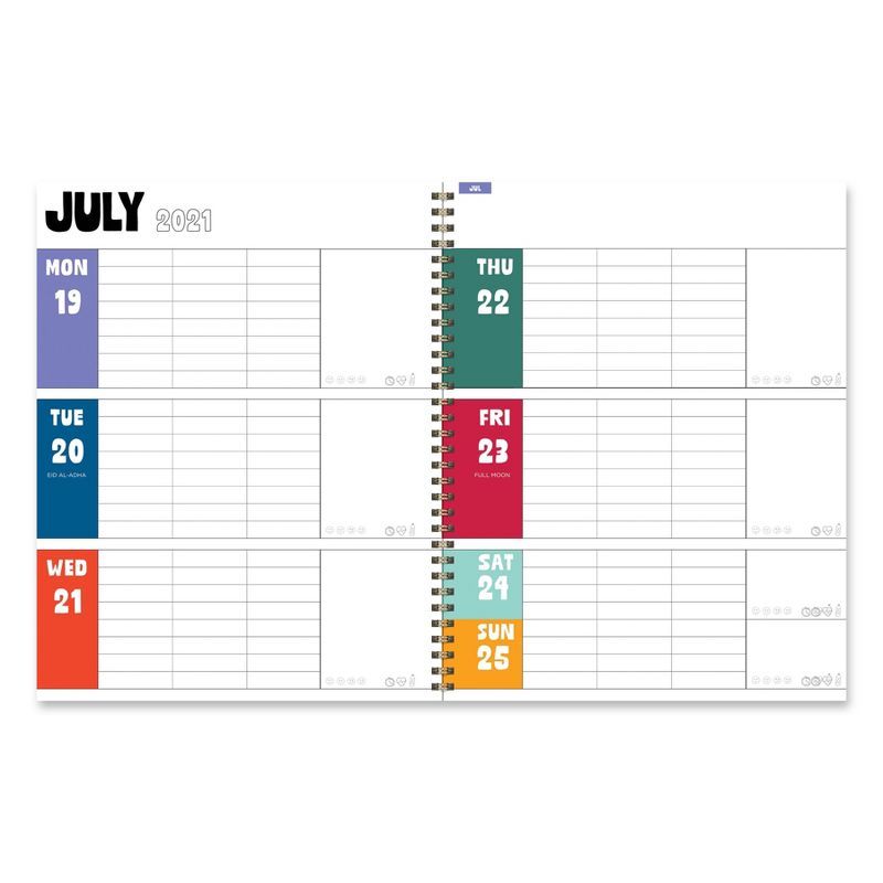 2021-22 Academic Planner 8.5" x 11" Folky Floral Daily/Weekly/Monthly - The Time Factory