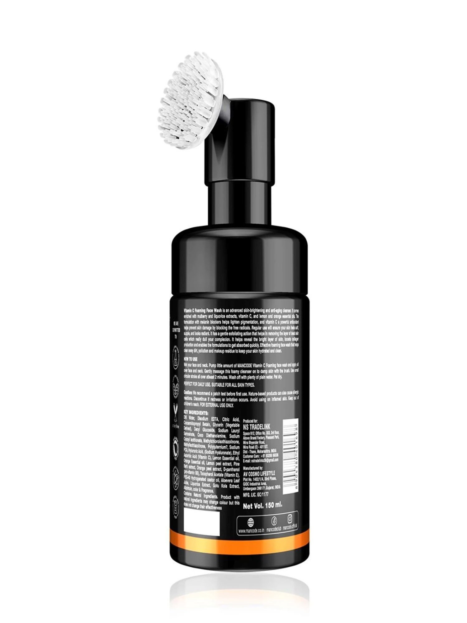 Mancode Brightening Vitamin C Foaming Facewash - 150 ml