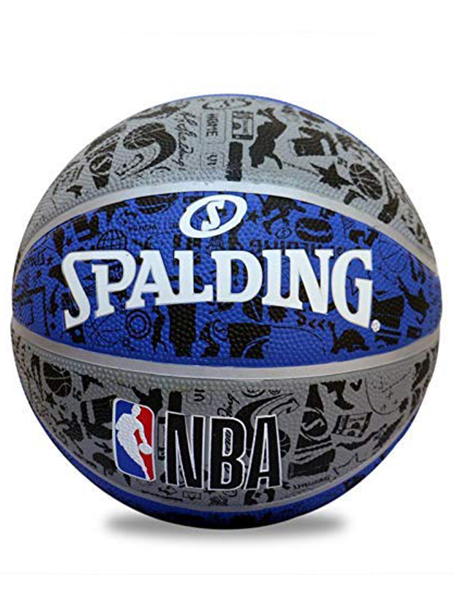 Spalding GRAFFITE NBA Basketball (Size 7) (Blue & Grey)