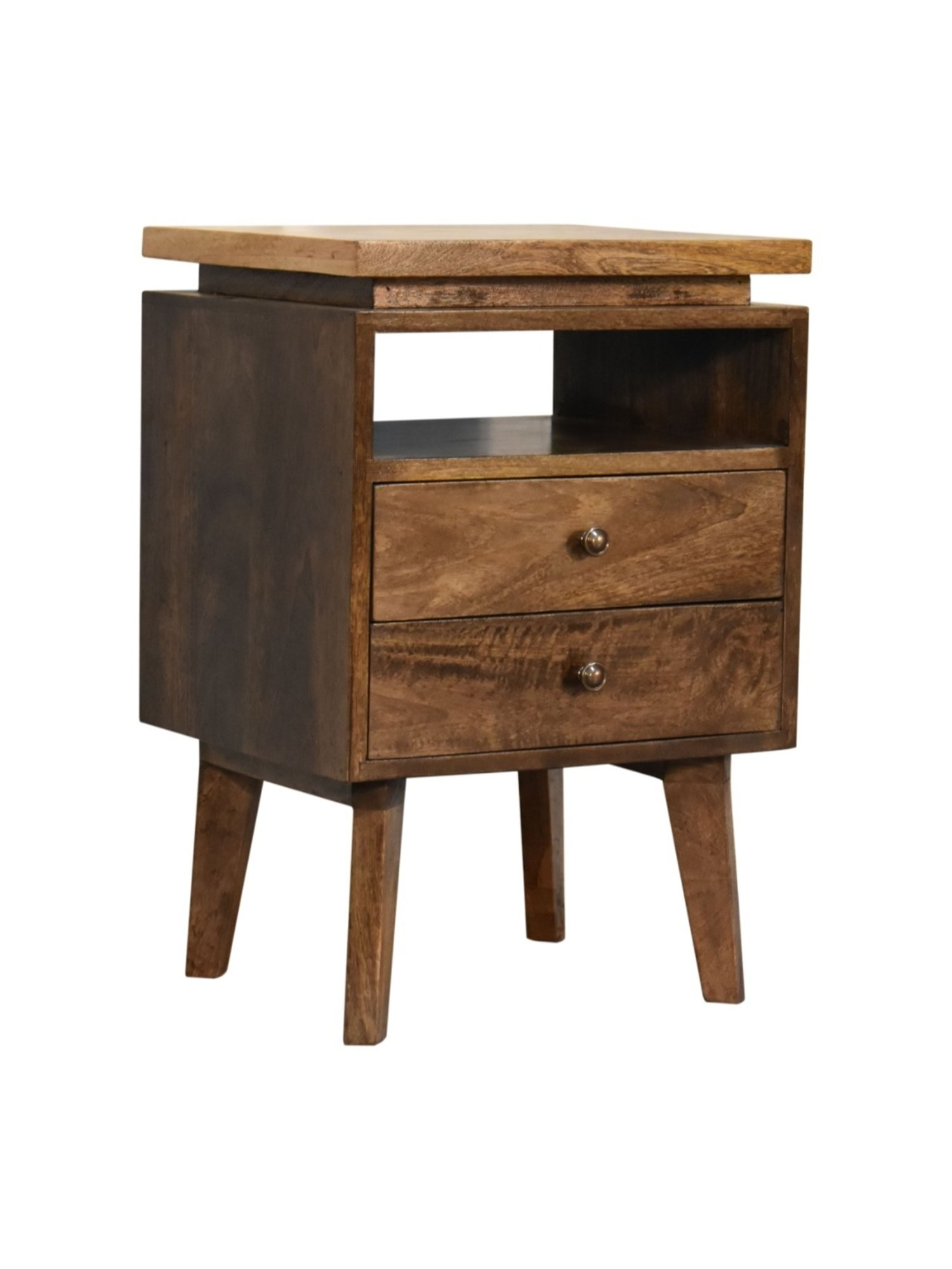 Ikiriya Avina Solid Dark Brown Wood End Table