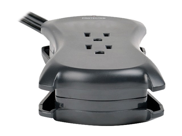 Uninex PS102 RF Remote Control Power Managed 6-Outlet Energy Controlled Surge Protector, Eliminates Standby Idle Electricity Usage, 6-Foot