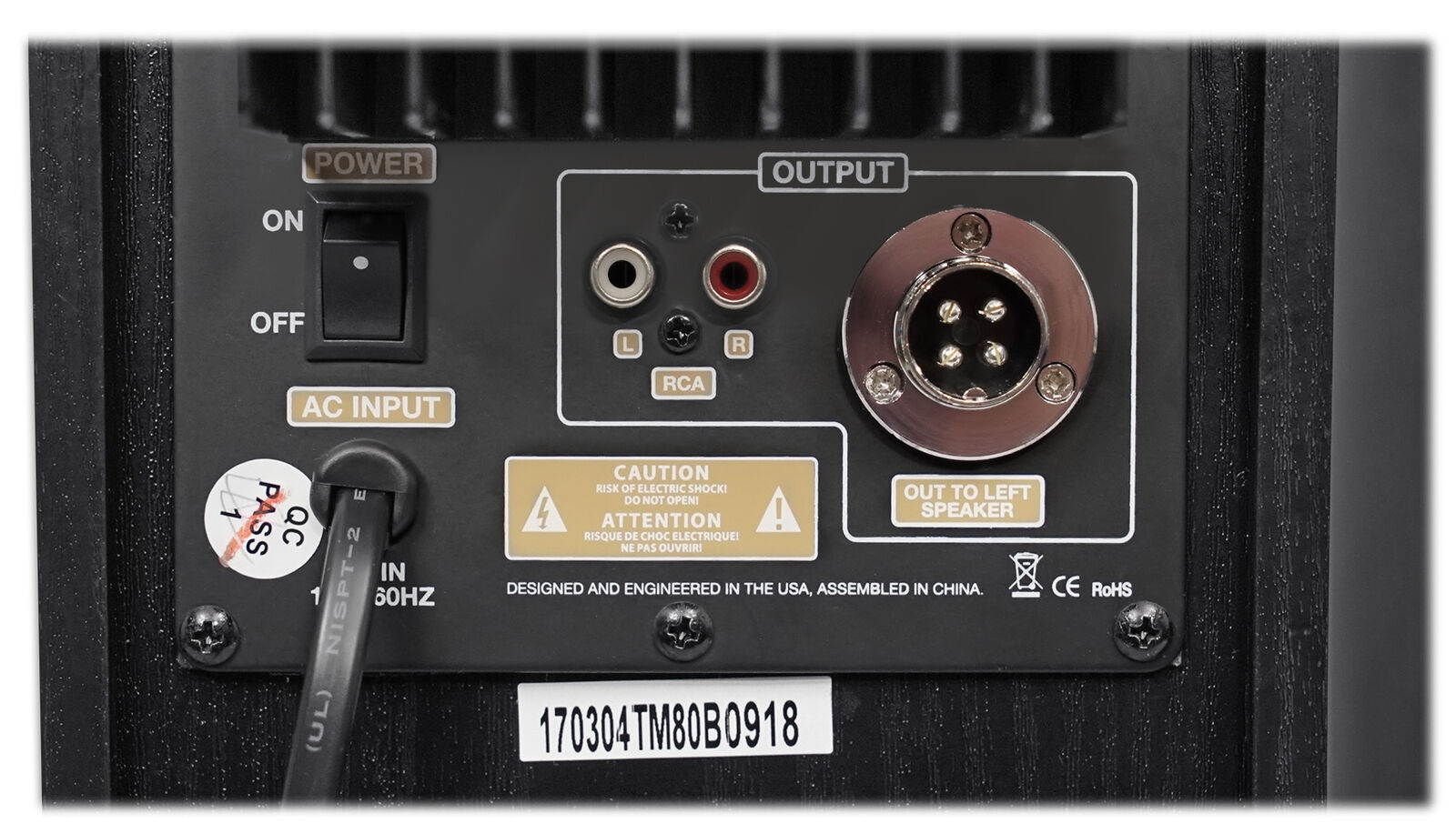 TM80B Black Home Theater System Tower Speakers 8" Sub/Bluetooth/USB