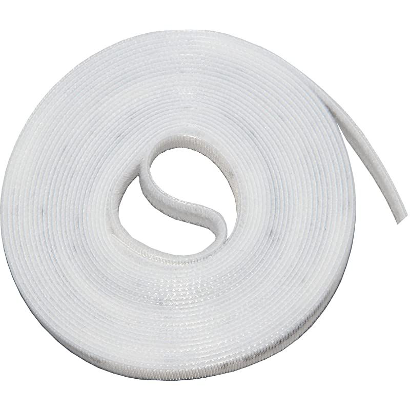 Cable Ties 12 x 16 Roll for Cable Management and Organizing Cords White