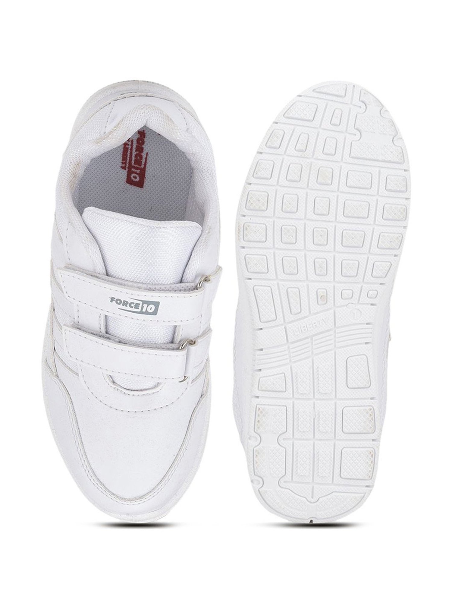 Force 10 GOLA-03 by Liberty Kids White Velcro Shoes