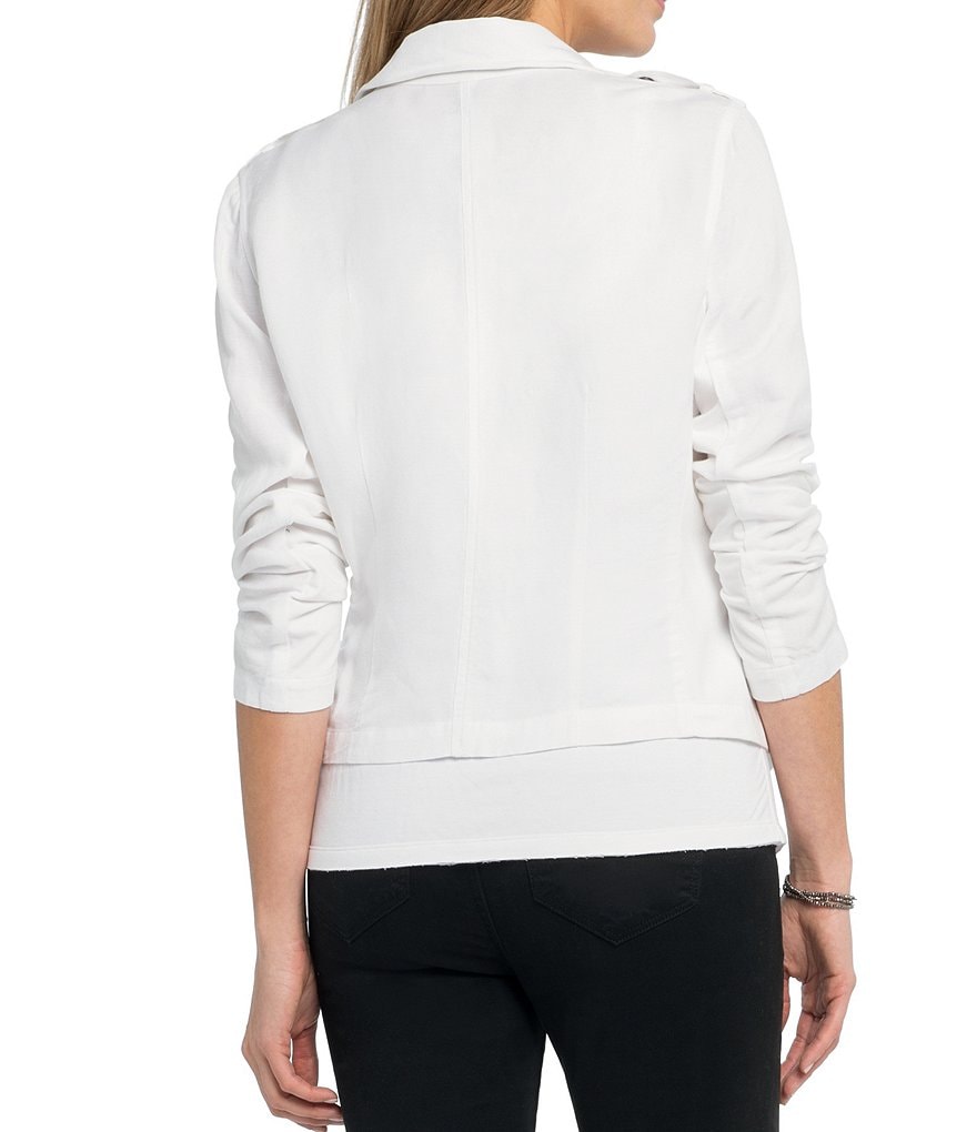 Kasper Glen Plaid Notch Lapel Two Button Front Pocket Jacket