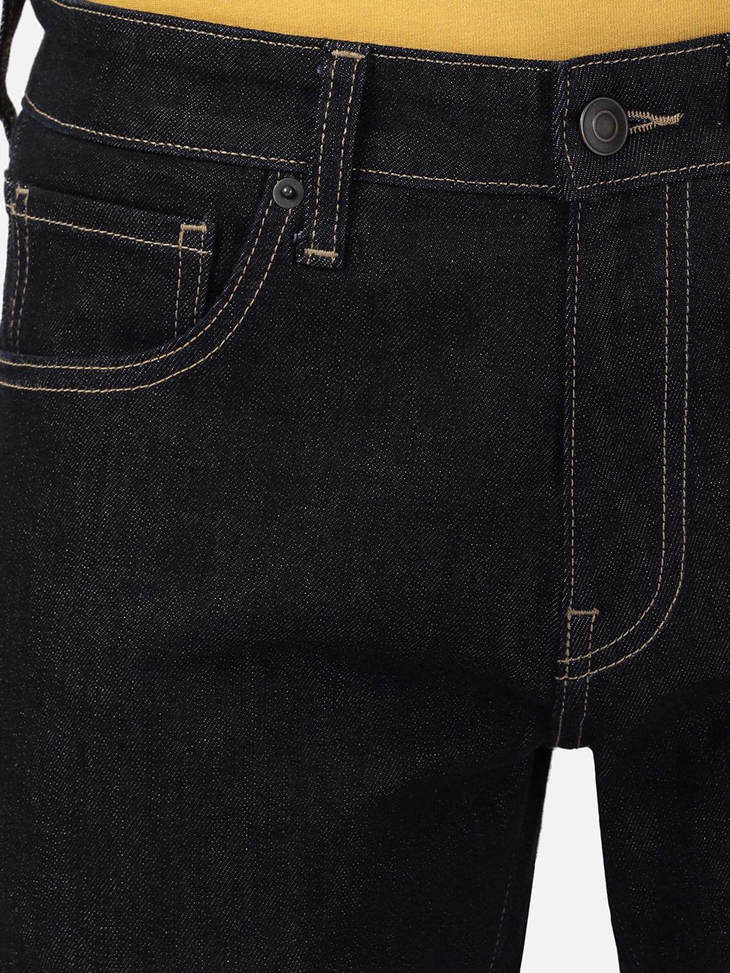Passion Dark Blue Slim Fit Lightly Washed Jeans