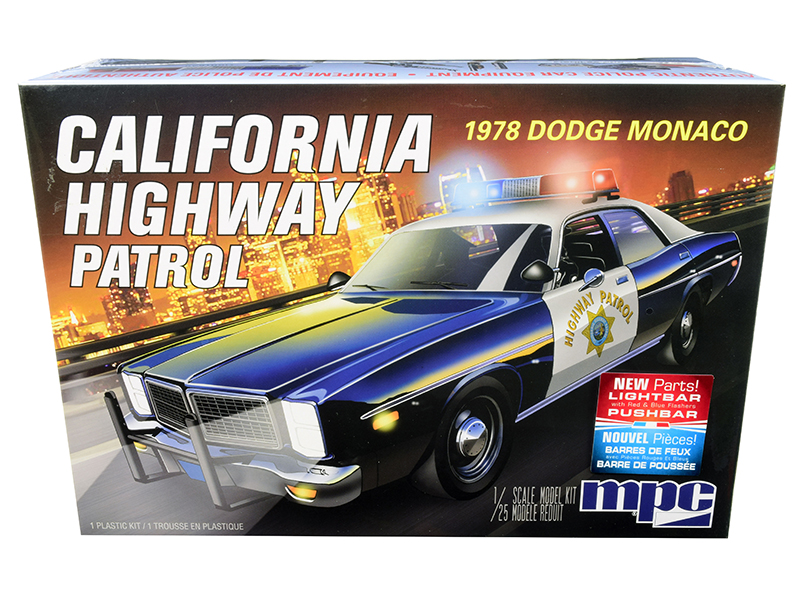 Skill 2 Model Kit 1978 Dodge Monaco "CHP" (California Highway Patrol) Police Car 1/25 Scale Model by MPC