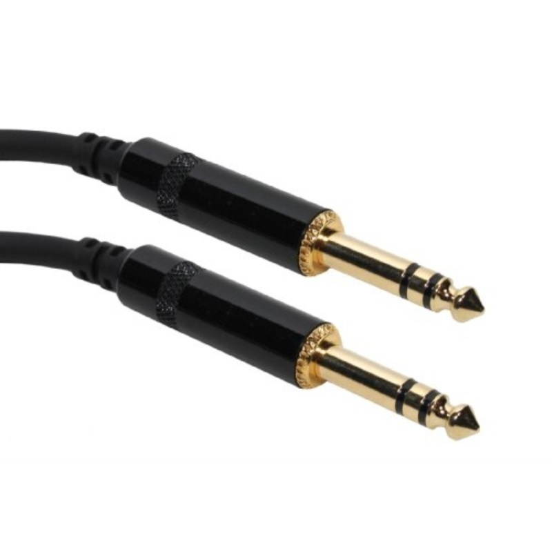 SuperFlex GOLD Patch Cable, 1/4in TRS to 1/4in TRS - 15' Length
